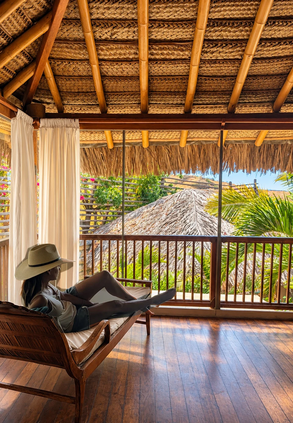 Una huésped disfruta del descanso en la suite de Villa del Sol